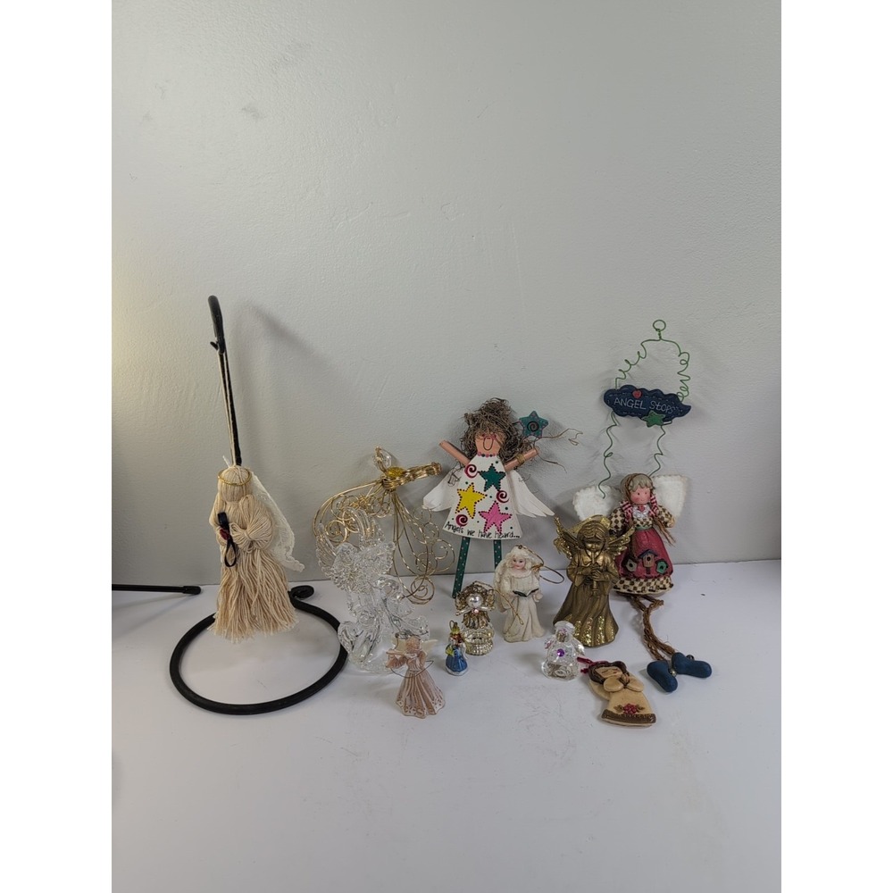 Angel Christmas Ornaments -‎ NEW and Handcrafted Lot Of 12